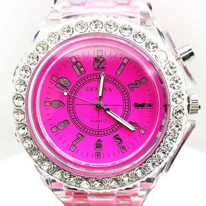 Hot Selling Multicolor LED Fashion Watch Pink